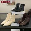Fashion Fashion Pointed Toe Ladies Ankle Stretch Boots Female Zippers Shoes Women Short Modern Boots With Height Increasing Shoes