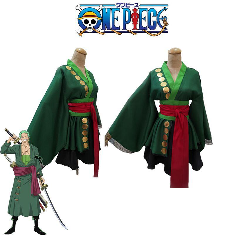 One Piece Roronoa Zoro Cosplay Kostyme Lolita Kjole Antrekk Karneval Halloween