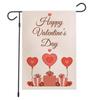 30x46cm Valentine's Day Garden Flag Plaid Love Heart Double Sided Yard Flag Decoration for Anniversary Wedding Decor
