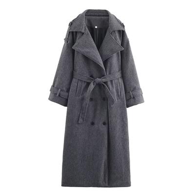European and American French Style, Women's Clothing, Fashionable and Versatile Trend Five-color Explosive Woolen Extended Coat