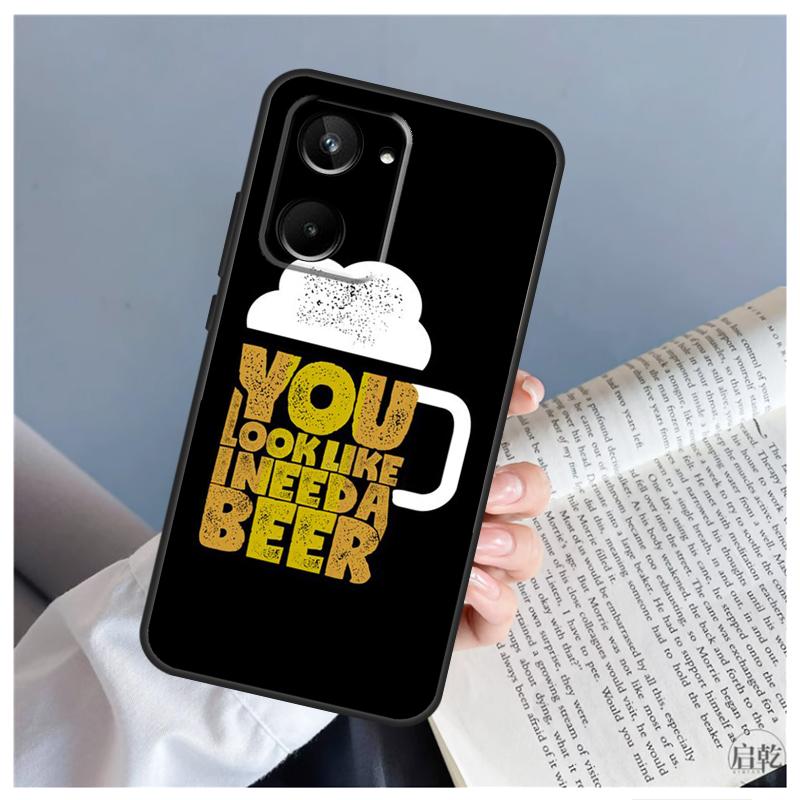 Beer Cup For Realme 9 10 11 12 Pro Plus GT5 C67 C55 C53 C35 C33 C30 C25s C21Y C15 GT3 GT Neo 5 Case