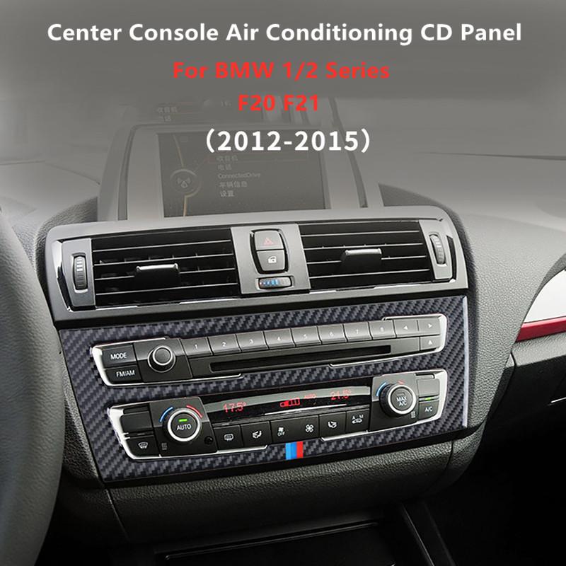 Car Interior Stickers Carbon Fiber Air Conditioning Console Panel Cover Trim Car Styling For BMW F20 F21 1/2 Series