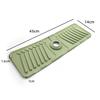 1pc Foldable silicone faucet drain pad for kitchen/bathroom, splash proof pad, soap storage, slope design, countertop protector