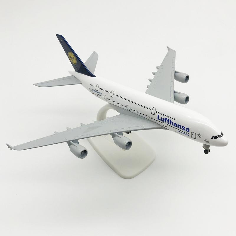 20cm Statisches Simulationslegierungsflugzeug Lufthansa A380 Fluggesellschaften Flugzeugmodelle Mit Fahrwerk Kindergeschenke Sammlung Flugzeugspielzeug