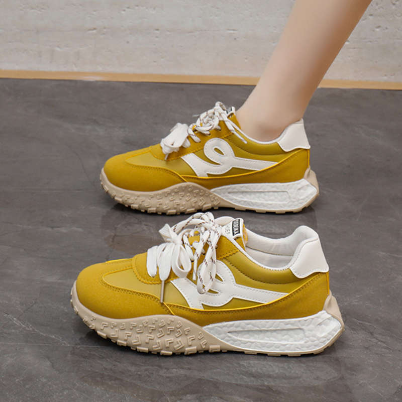 Inner height-increasing German training shoes women's 2025 spring new casual sports shoes platform-soled versatile breathable small Forrest Gump shoes