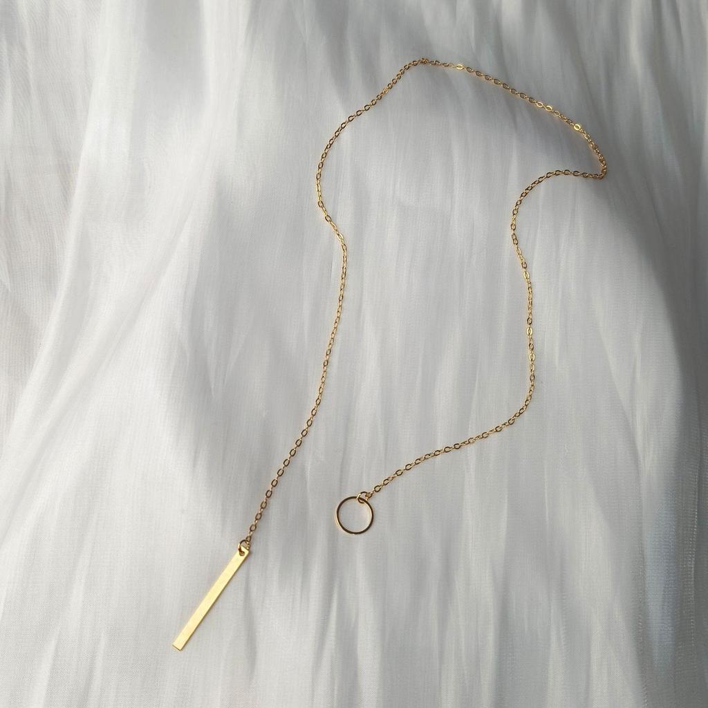 Fashion Punk Women's Alloy Geometric Circle and Bar Pendant Necklace
