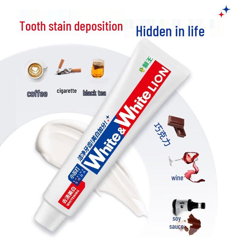 Lion White&White Baking Soda Toothpaste Set