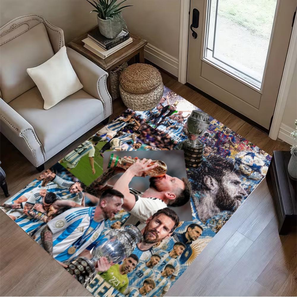 Lionel Messi Fc Barcelona Football Stars Floor Mat Suitable For Hallway Living Rooms Outdoor Playrooms Antislip Carpet Anime Office Decor Wedding Part