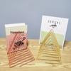 Nordic Style Iron Triangle Bookshelf Stand - Creative Desk Organizer for Books and Magazines