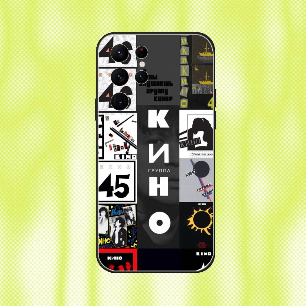 Russia Rock Band Viktor Tsoi Kino Phone Case For Samsung S 25,24,23,22,30,21,10,9,Ultra,Plus,Lite,FE,4,5G Black Soft Case