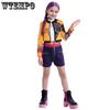Conjunto Cosplay Girlcos Fantasia Palco Conjunto Infantil Roupa Slim Conjunto de Duas Peças Casaco + Shorts Roupa de Menina