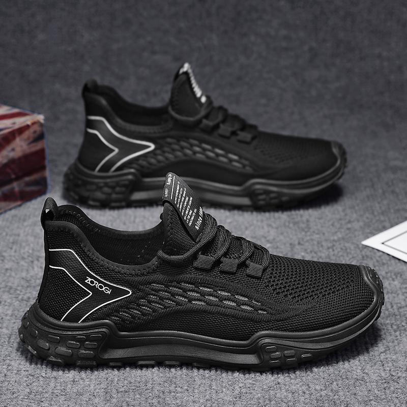 

Flying woven men s shoes are breathable and thin mesh sports shoes in summer. Men s summer non-slip and wear-resistant construction site work s 44