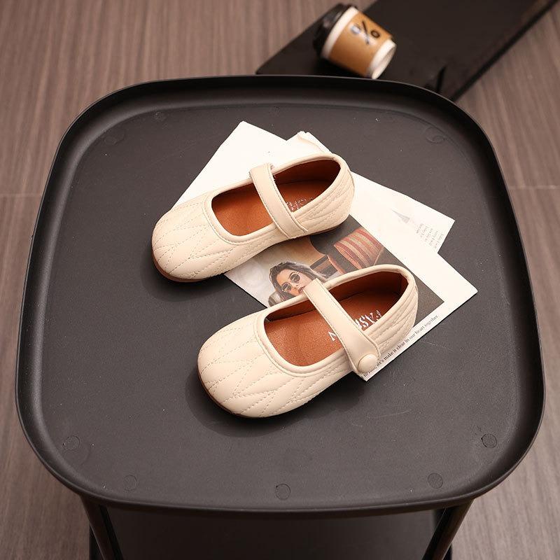 Fashion Solid Color Soft Sole Princess Toddler Leather Shoes For Little Girls