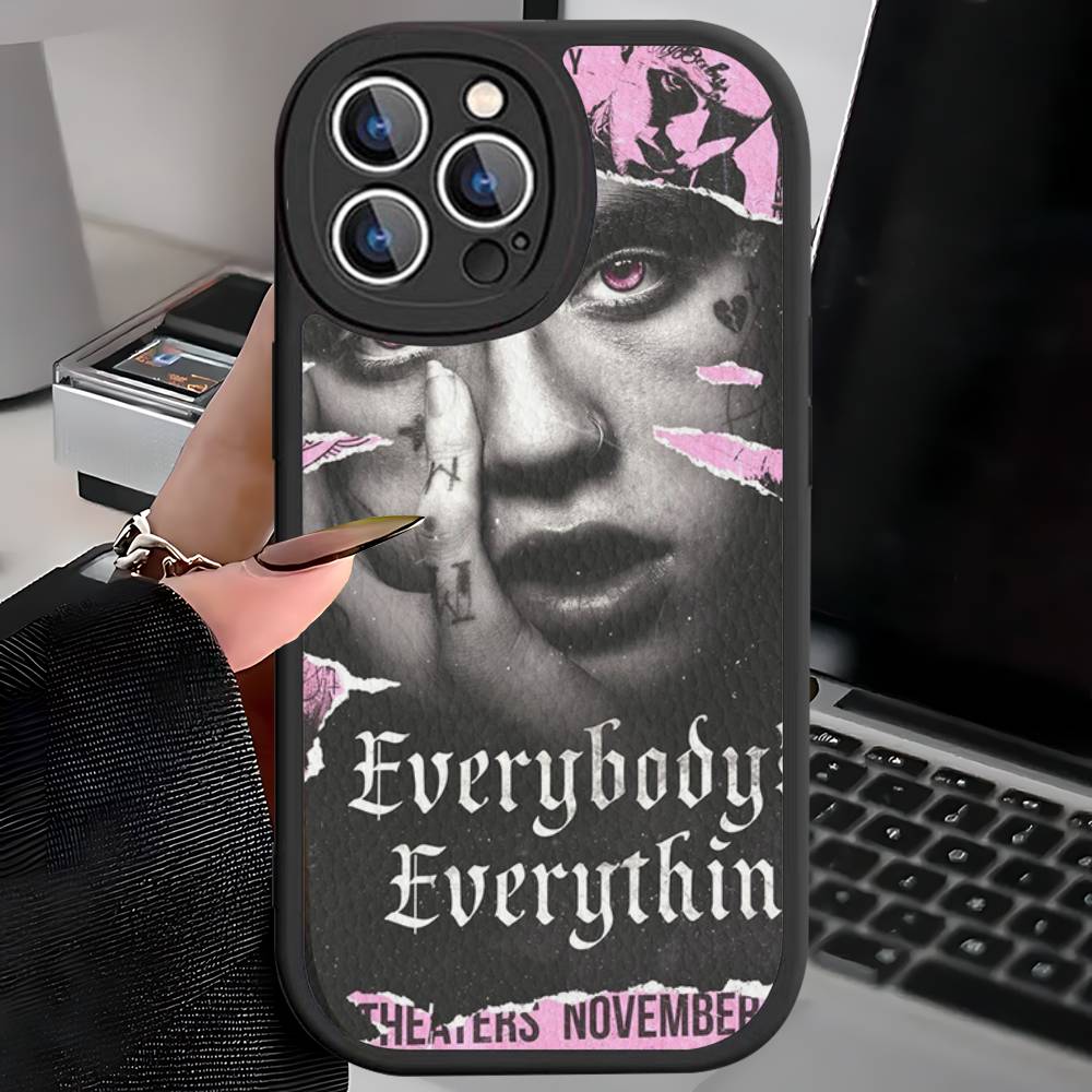 Emo Rapper Lil Peep Phone Case For IPhone 16 15 14 11 12 13 Pro Max Plus Back Leather Shell
