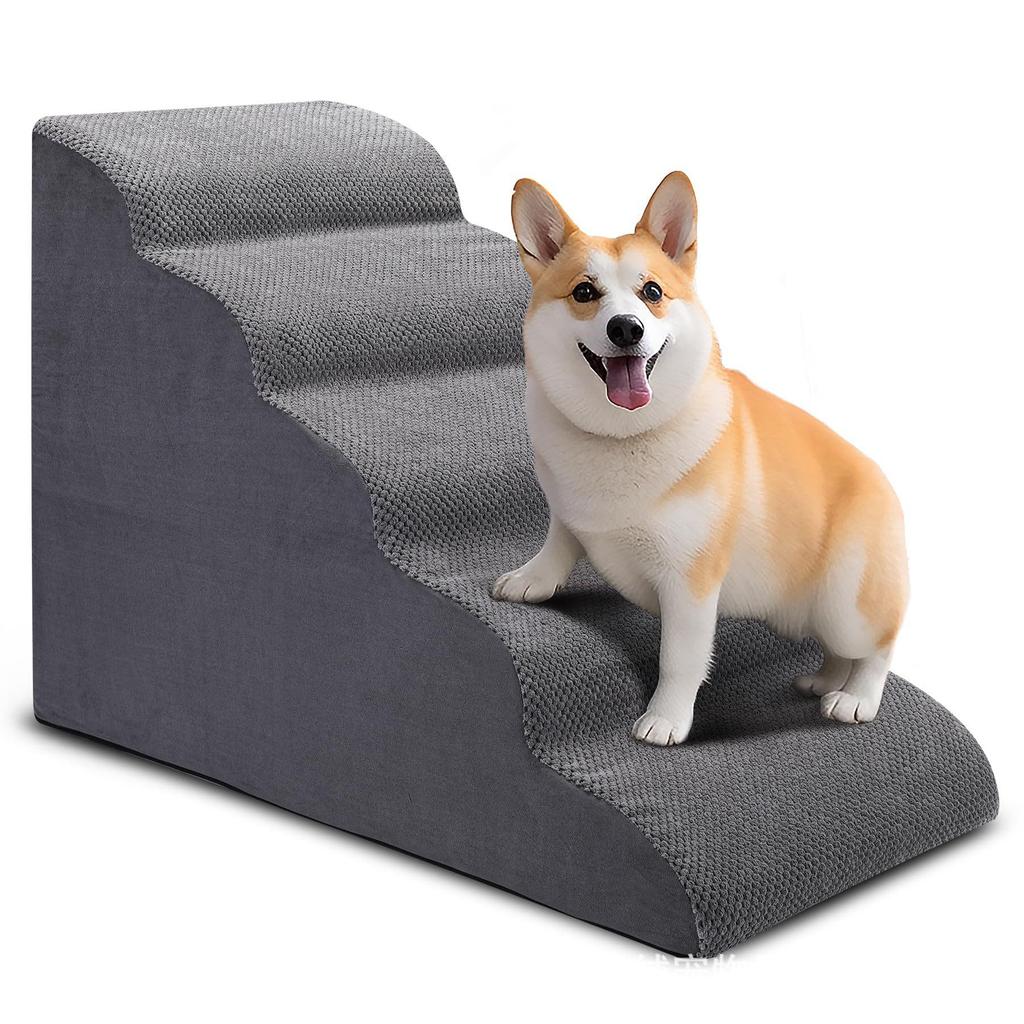 Removable, Washable Non-Slip Pet Stairs for Beds - Sponge Ramp for Dogs