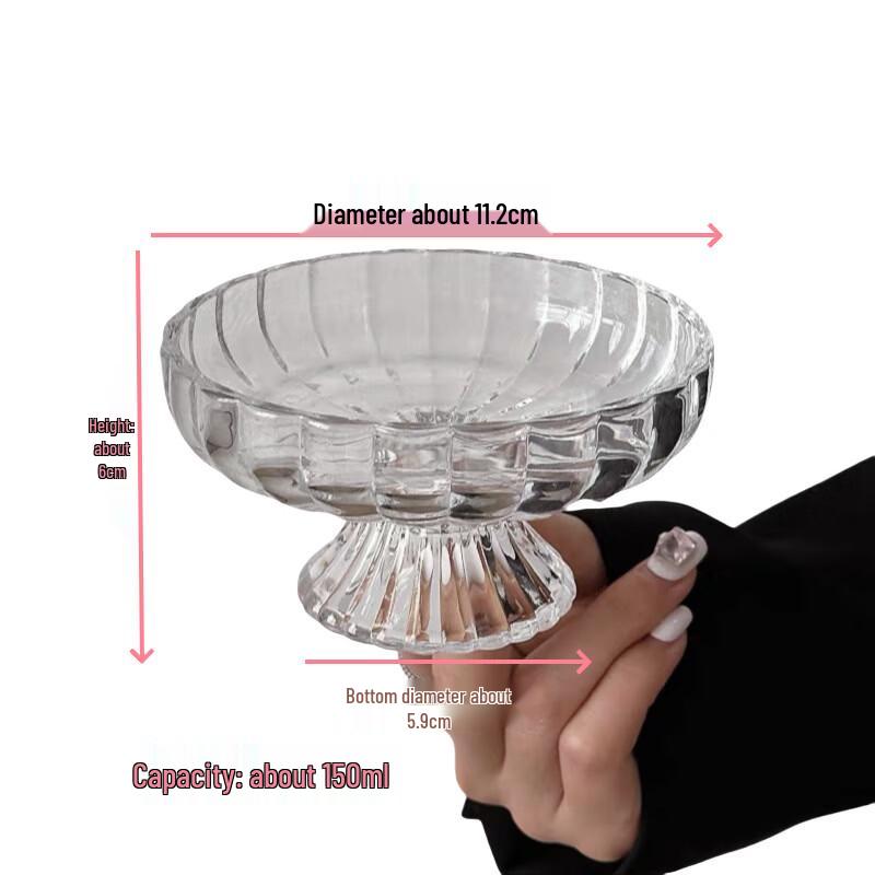 Glacier Glass High-footed Serving Plate