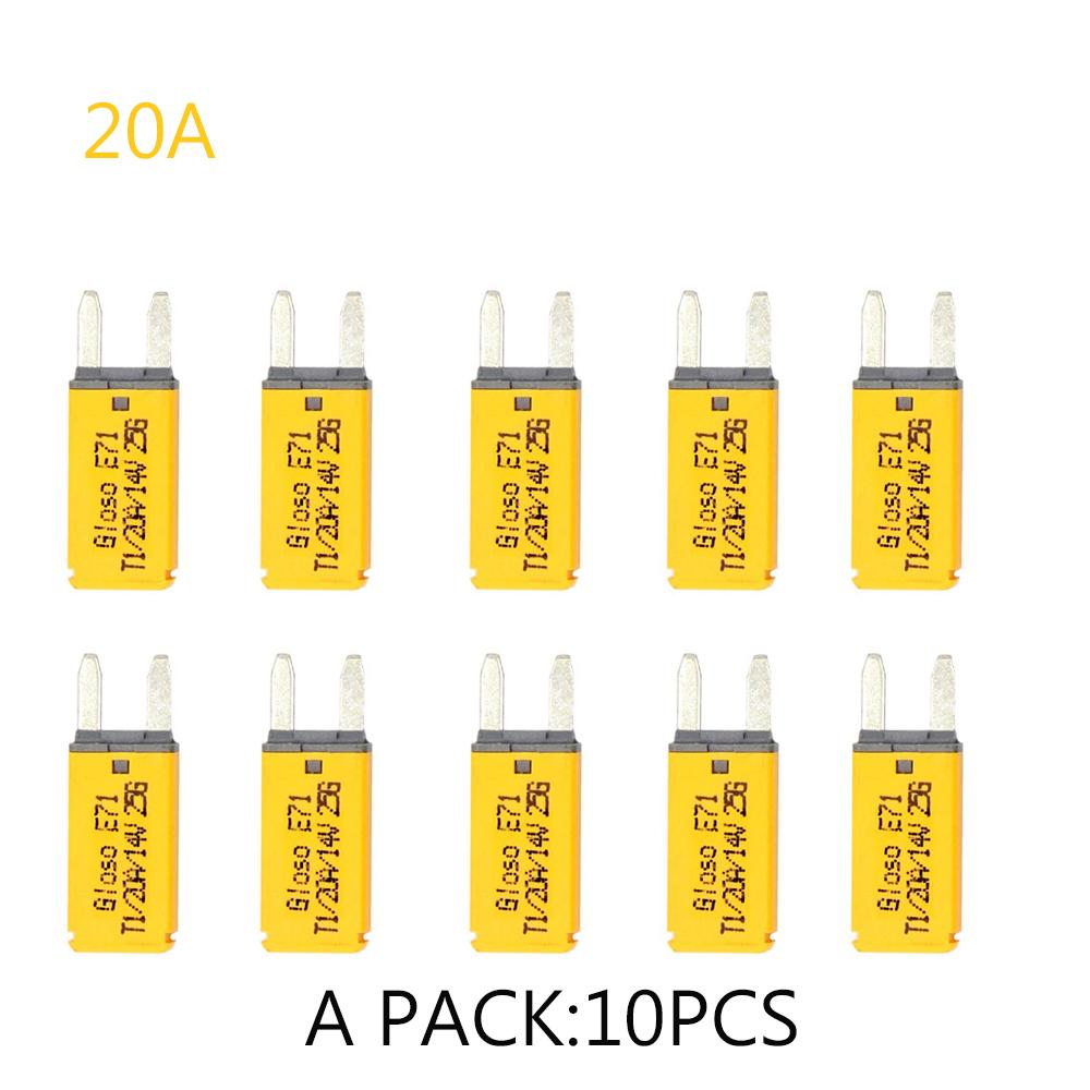 IZTOSS 10PCS 5-30A 14V Small Blade Fuse Automatic Reset Fuse Circuit Breaker Current Overload Protector for Car Truck Boat RV Circuit Breaker 6
