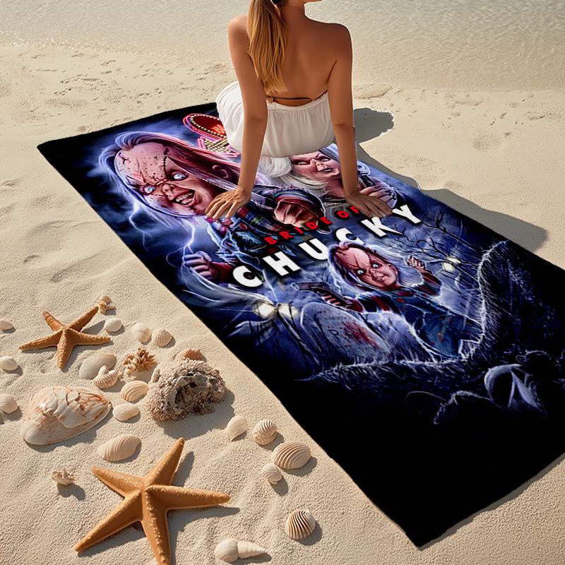 Chucky Fashion Beach Towel: Ideal for Summer Adventures Soft, Absorbent and Quick Drying Suitable for Swimming and Bathing