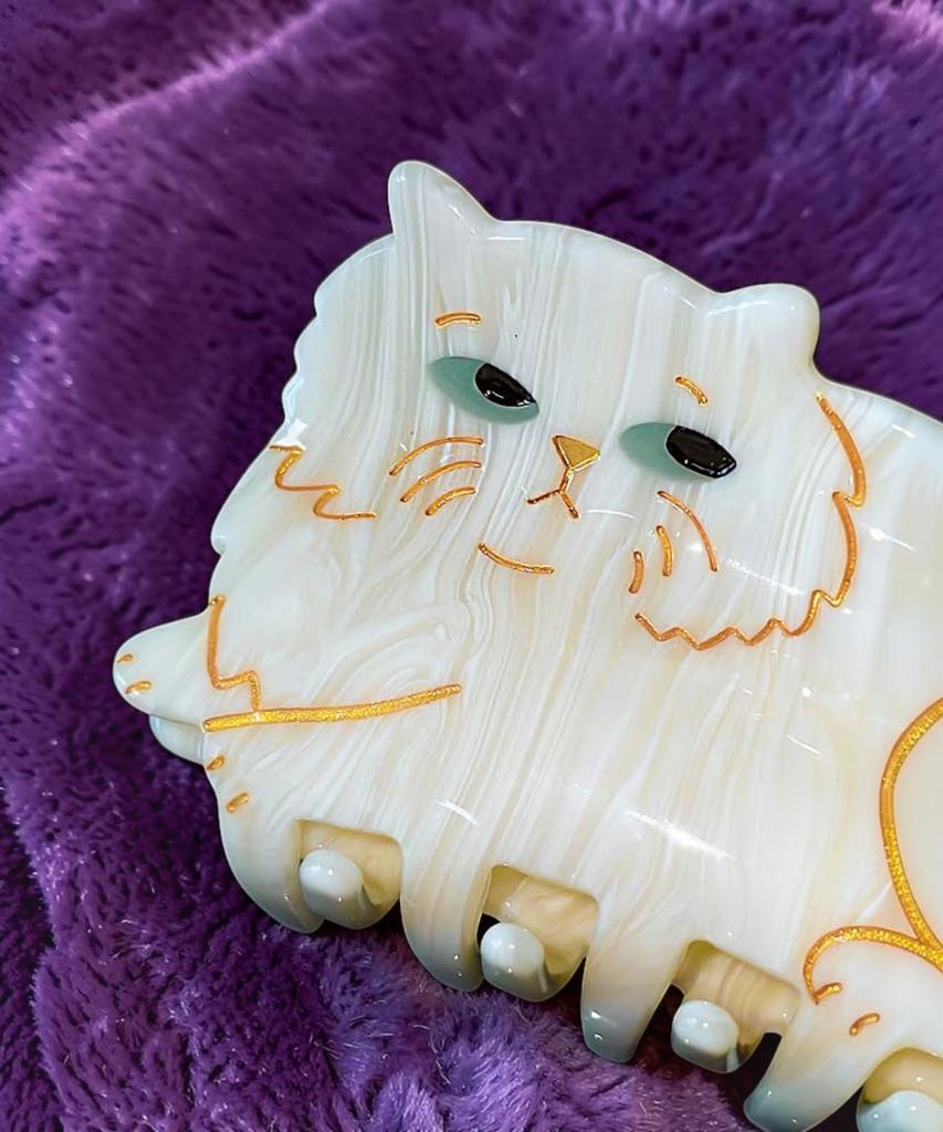 Sum1S White Persian Cat Hair Clip - Coucou Suzette