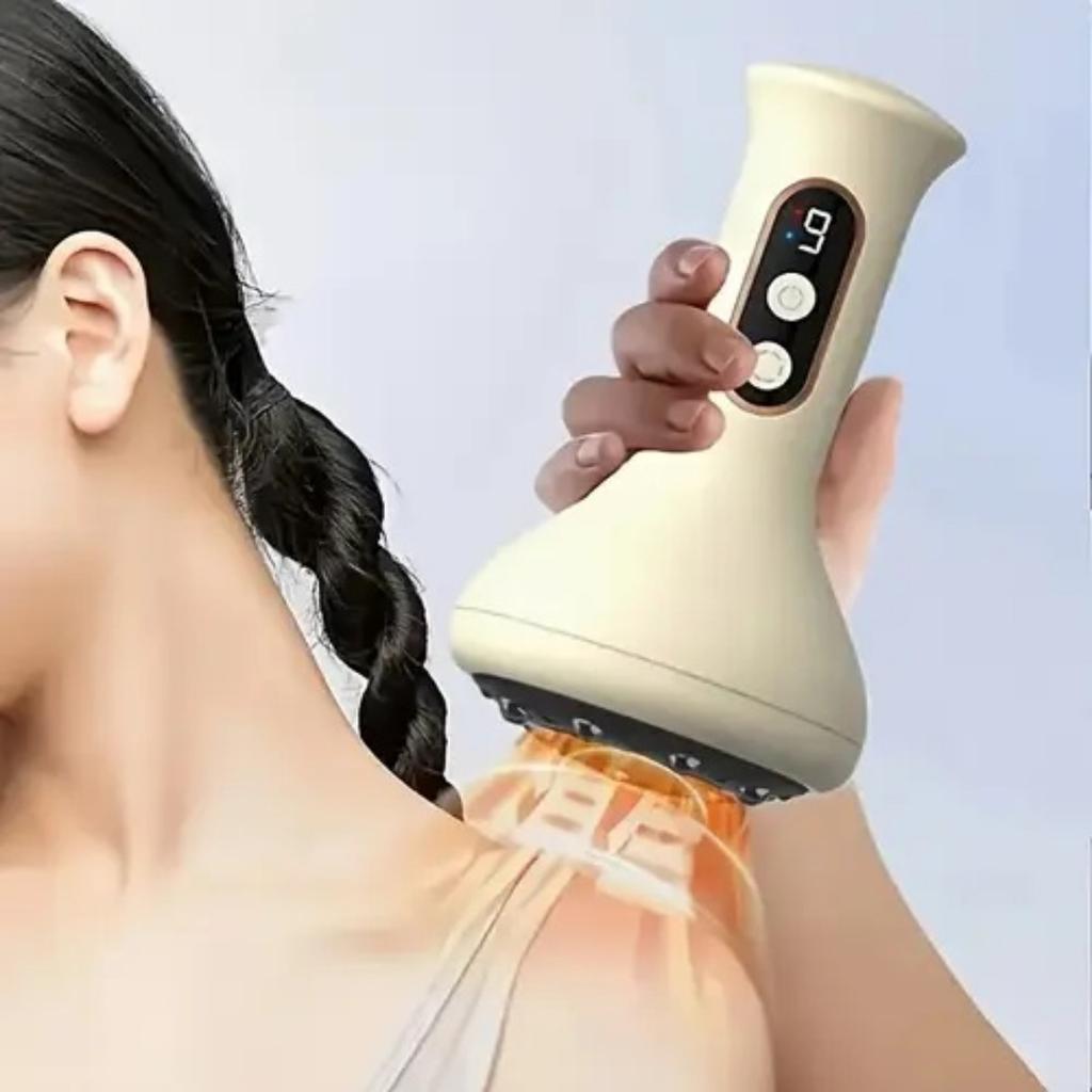 Rechargeable Scraping Massage Tool, Intelligent Suction Cup Vacuum Massager, Suitable for Neck, Shoulder, and Back Massage Tools