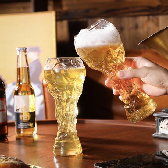 Trophy Beer Glass, High Borosilicate Glass Cup for Craft Beer, Large Capacity Soccer Trophy Mug, Bar Home Beer Cup Party Gift