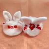 Cute Rabbit Charm Keychains Couple Keyholder Cartoon Mini Plush Animal Keyring