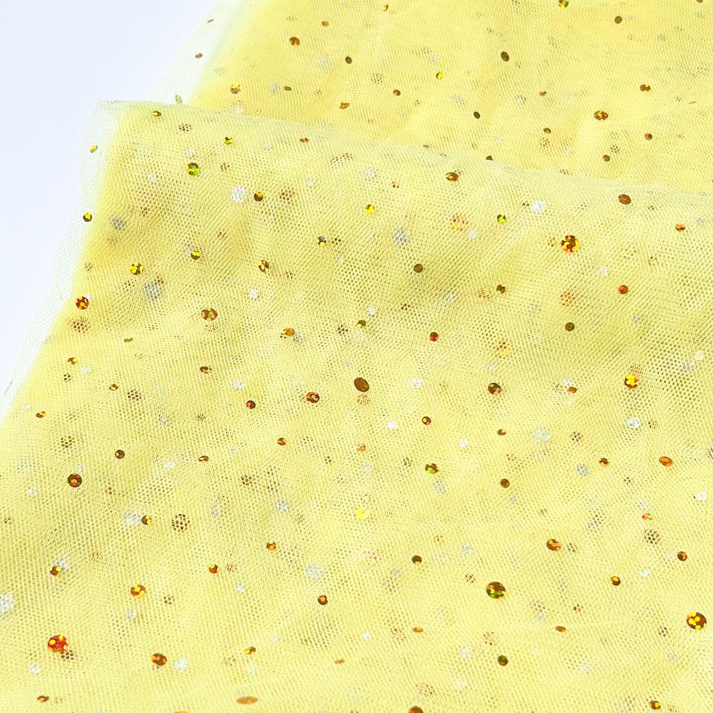145x100cm Glitter Tulle Fabric Gold Sequin Mesh Sparkly Net for DIY Sewing Women Wedding Dress Christmas Decor Costume Materials
