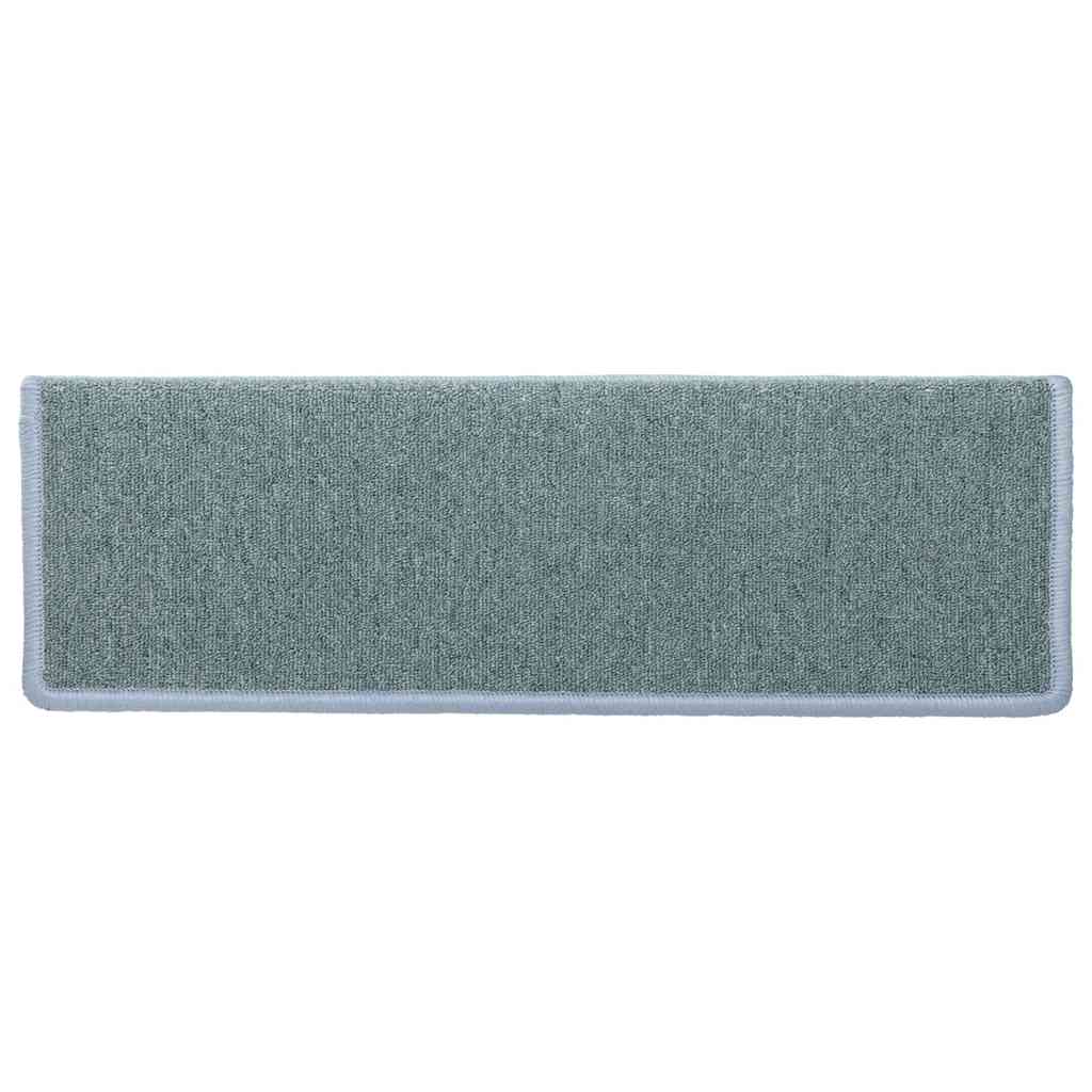 Stair Mats 15 Pcs. 65x21x4 Cm Sea Blue Rectangular Edge