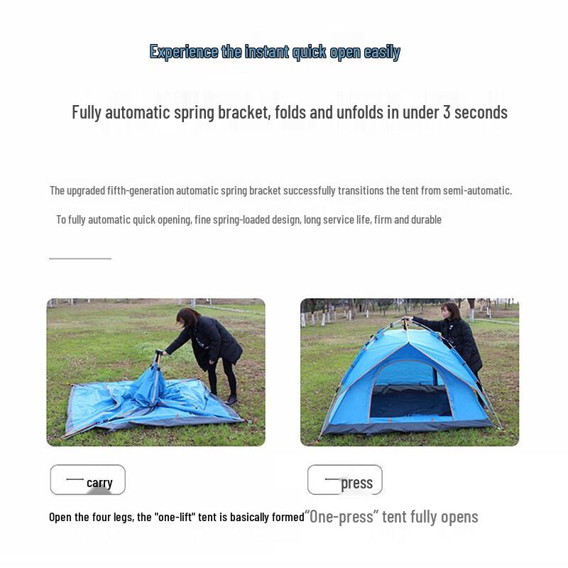 Tri-polar Automatic Pop-Up Camping Tent