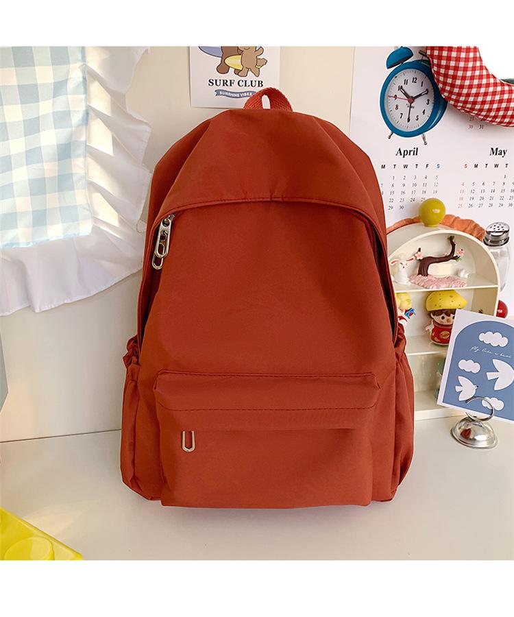 Schoolbag Japanese leisure large capacity ins wind travel backpack new trendy Korean version solid color simple student backpack