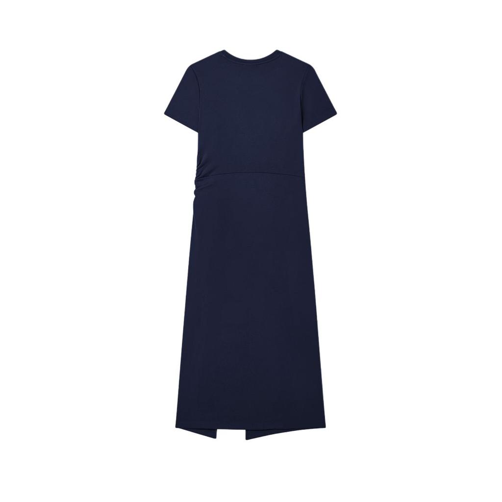 New FILA ORIGINALE Short Sleeved Dress Women's Dark Silent Blue F51W529314F-DB