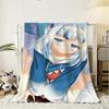 G-Gawr Gura Anime Throw Soft Flannel Throw Blanket, Lightweight Breathable Summer Nap Blanket For Sofa Home Travel Cozy Decor