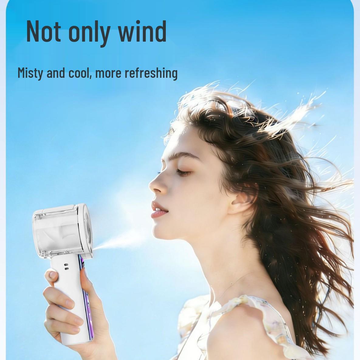 

Neck-Hanging Handheld Spray Fan with 3000mAh Battery and Adjustable Speeds New Spray Handheld Fan for Multiple Scenarios