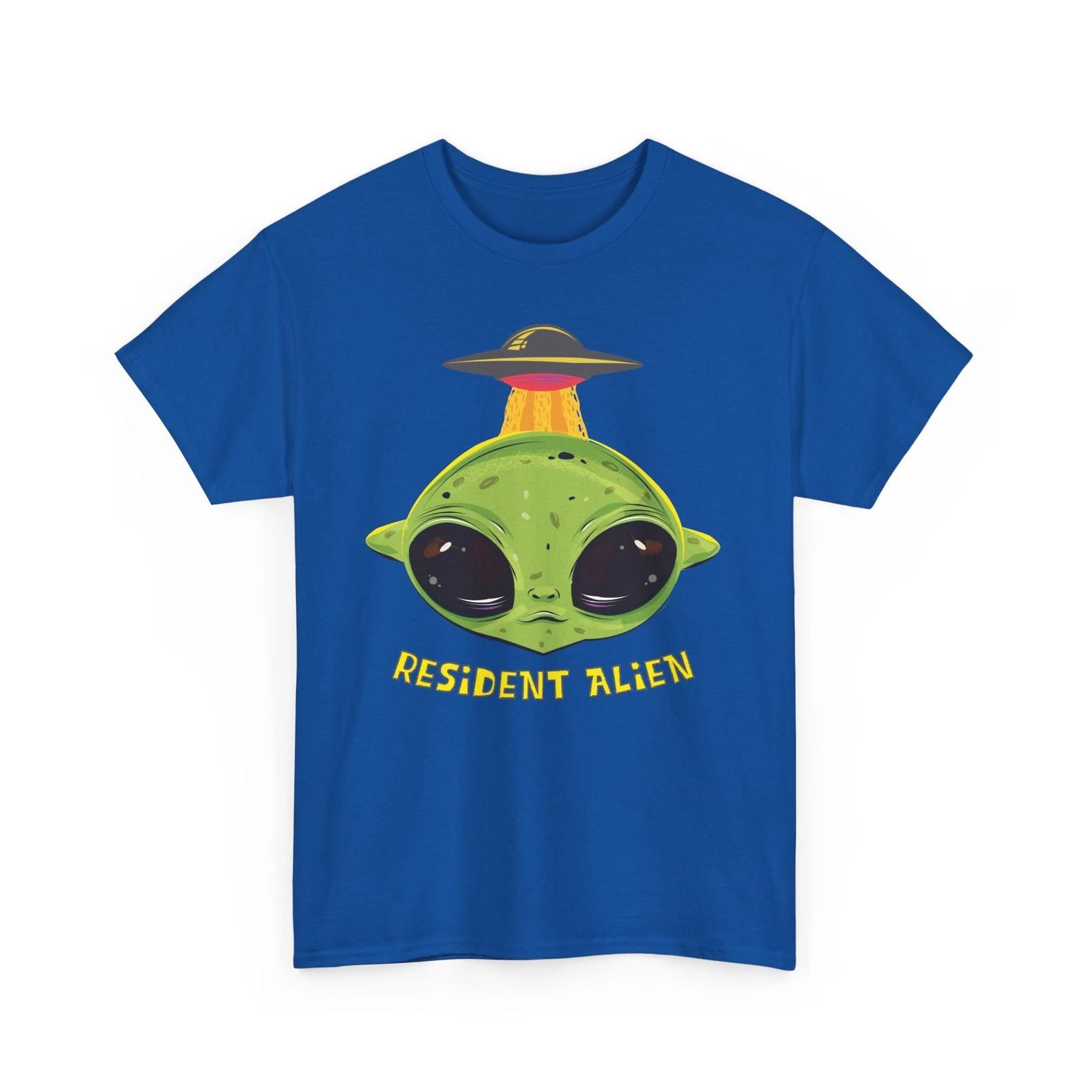 Resident Alien Shirt | Alien Galaxy T-Shirt | UFO Tee | Sci-Fi Style Statement 4XL