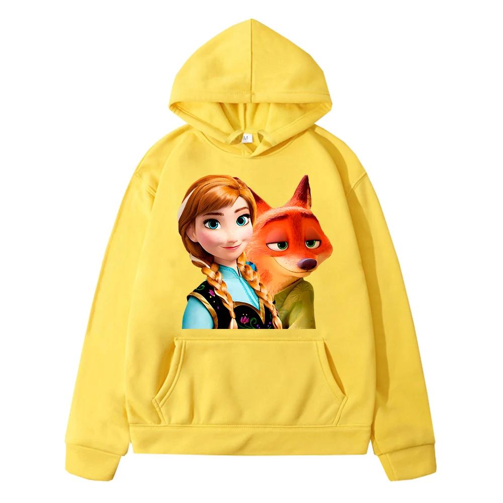 Boys and girls clothes Zootopia 2 Print hoodies  Kawaii anime hoodie Fleece sweatshirt y2k sudadera boy pullover Autumn  jacket kids clothes girls