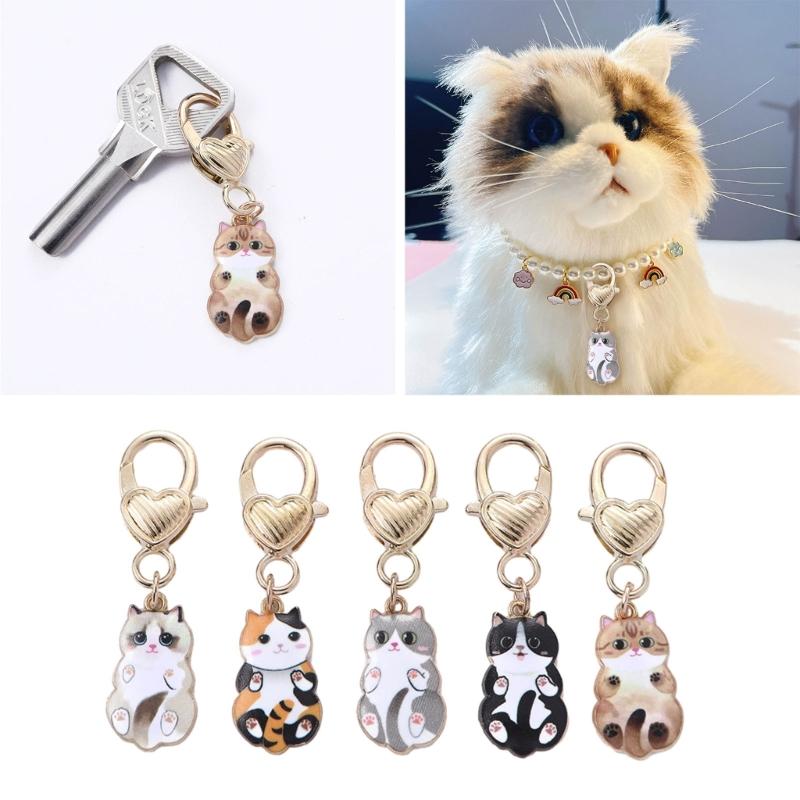 5 uds./juego Marcadores de Puntos de Ganchillo Esmaltados de Gato Accesorios de Costura Ganchos de Ganchillo Metálicos Herramientas de Tejido para Marcar Manualidades DIY