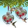 Three Hole Bird Hanging Water Feeder Transparent Birds Water Dispenser  Courtyard Decoration