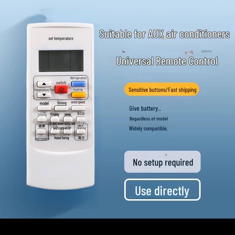Universal Air Conditioner Remote Control for Gree, Midea, Hualing, Haier, Handian, Chigo, and More Major Brands