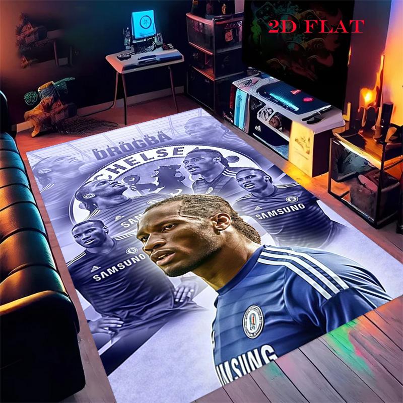 Chelsea FC Team Teppich für Wohnzimmer Schlafzimmer Zuhause Sofa Dekoration, Kinder Spiel rutschfeste Bodenmatte