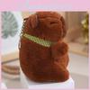 Charming Plush Capybara Keychain Featuring Cozy Brown Color Soft And Fluffy Design