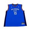 Adidas X NBA Collaboration Oklahoma City Thunder Harden Fashion Comfortable Soft Skin-Friendly Basketball Jersey Unisex Jersey Blue 7818A-3CB-AEB1198
