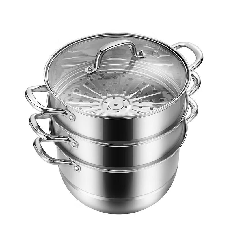 DESLON Langyue 304 Stainless Steel 2-Layer Steamer & Soup Pot