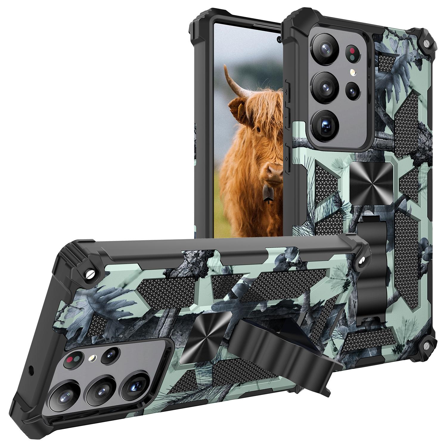 

Протиударний чохол Military Camouflage для Samsung Galaxy S25 Ultra S22 Plus S23 S24 FE A14 A34 A54 A05S A15 A16 Накладка з підставкою Galaxy A53 5G м ята зелений колір