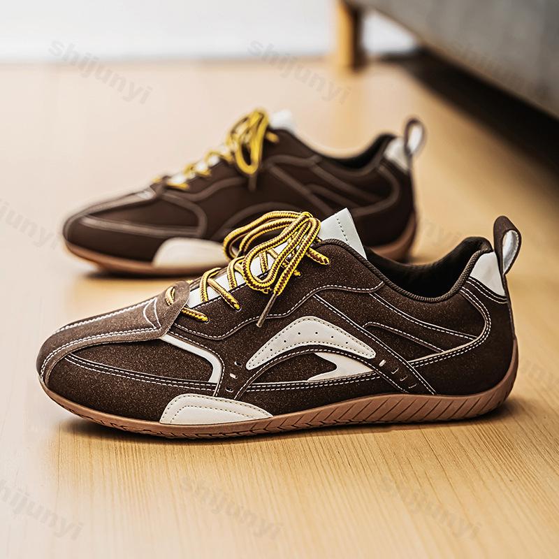 Fashion Men's Retro Sports Casual Shoes Flat Bottomed Soft Soled Comfortable 2025 New Spring Mesh Breathable Versatile Lace Up Sneakers