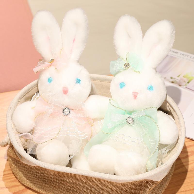 Cute Doll Scratcher Doll Sweet Rabbit Plush Toy Ribbon Bear Doll Wedding Sprinkle Doll