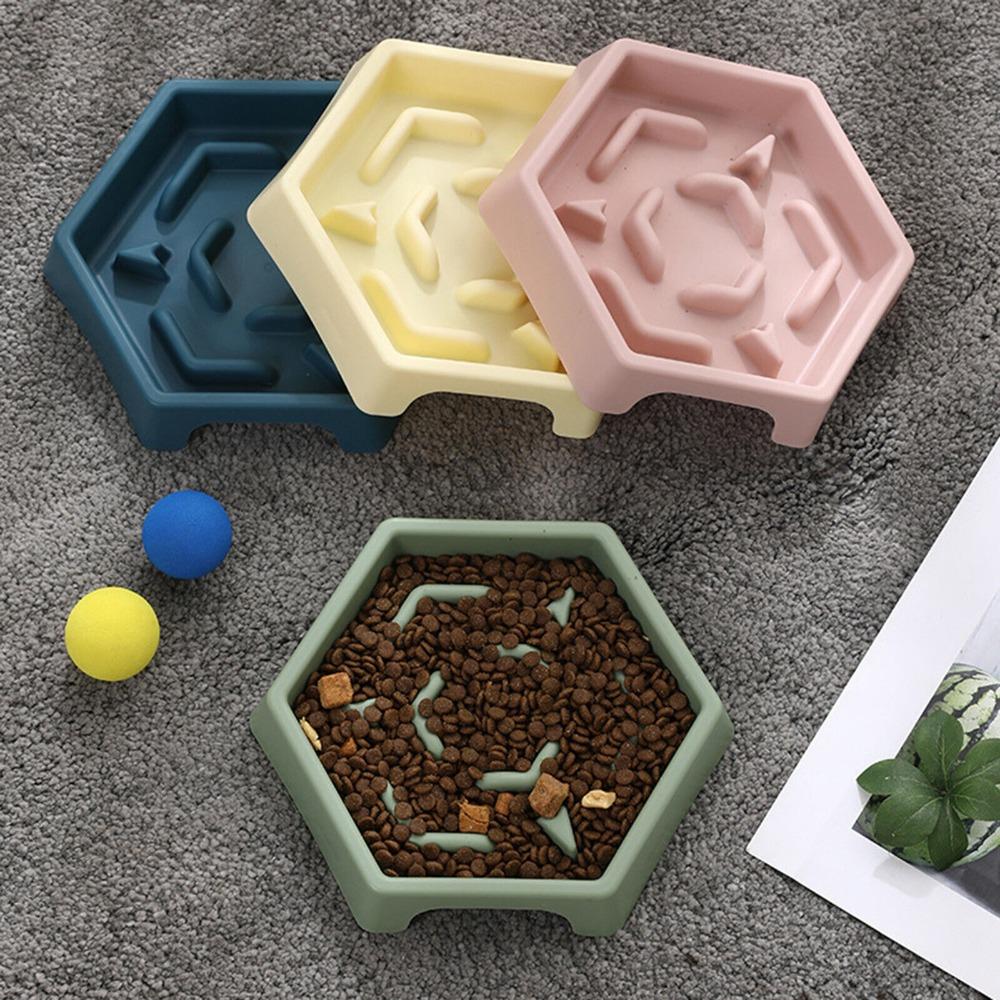 

Rotundity Slow Food Bowl PP Pet Feeding Supplies New Pet Food Bowl Dog
