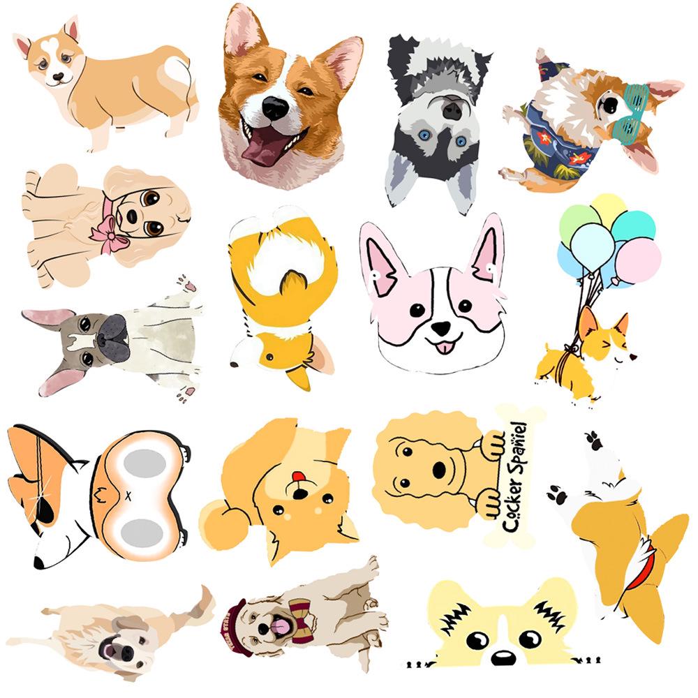 50PCS Cute Cartoon Puppy Stickers: Waterproof Decorative Decals for Phone, Tablet, Laptop, and Refrigerator