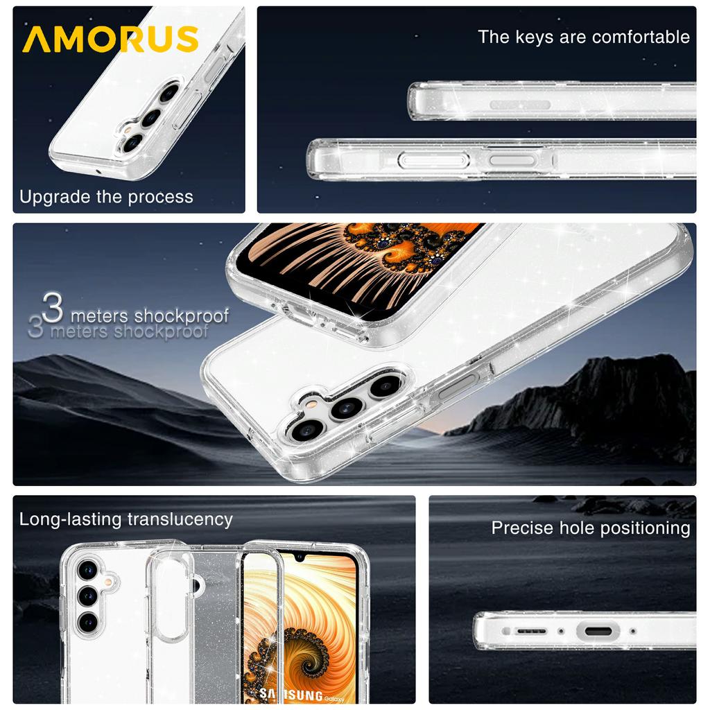 AMORUS For Samsung Galaxy A26 5G/A17 5G Case Soft TPU Hard PC Back Shockproof Phone Cover