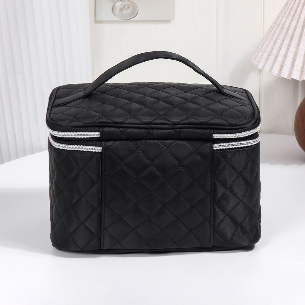 PU Waterproof Travel Makeup Bag Handheld Cosmetic Organizer Bag Premium Portable Large Capacity Washbag