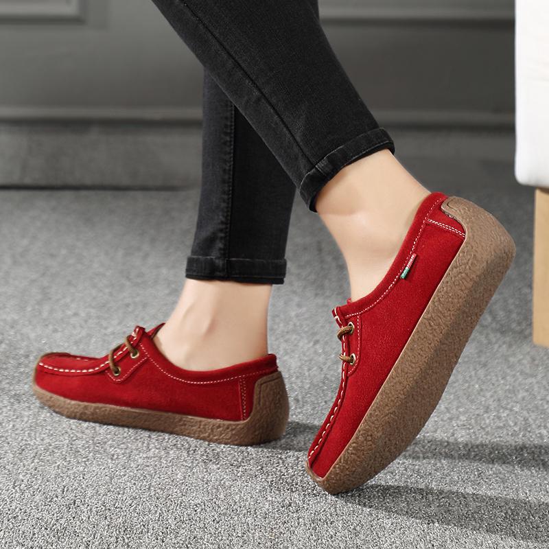 Women Black Red Yellow Orange Blue Coffee Office Business Shoes Flats Loafers Casual Slip on Shoes Large Size Large Size 41 42
